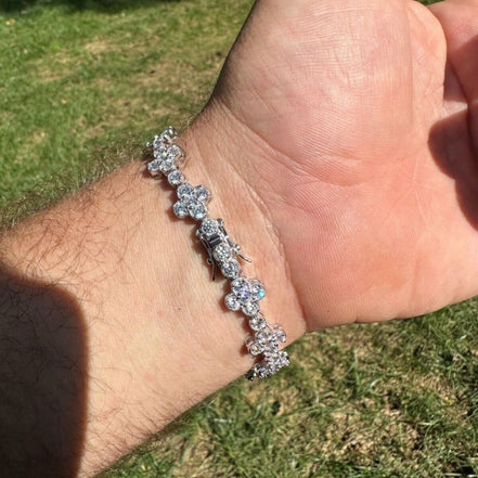 Moissanite Clover Tennis Bracelet For Men's / Women's