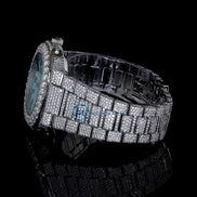 Stylish Full Body Moissanite Bust Down Automatic Watch