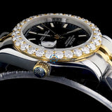 Dual Tone Classic & Elegant Style Moissanite Diamond Watch
