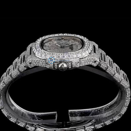 Bust Down Moissanite Full White Luxury Watch Gift For Him