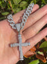 Iced Out Moissanite Cross Necklace For Men's / Women's