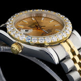 Colorless Moissanite Two Tone Automatic Men's Watch