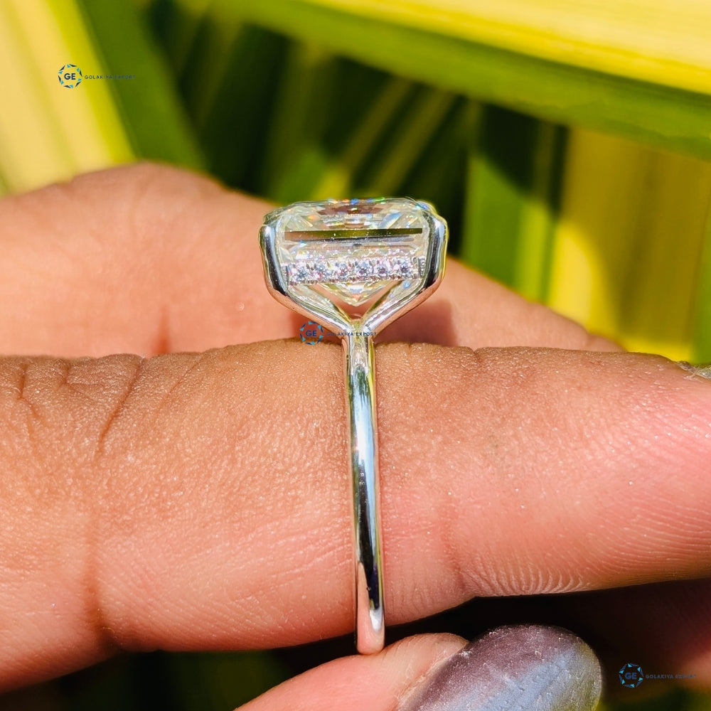 3.31CT Radiant Cut Lab Grown Diamond Engagement Ring