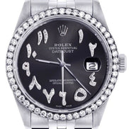 Black Arabic Dial Automatic Moissanite Watch