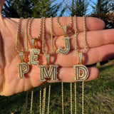A To Z Letter Iced Out VVS1 Clarity Moissanite Pendant