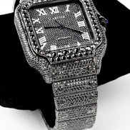 Black Moissanite Diamond Luxury Hip Hop Watch