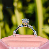 10K White Gold Radiant Cut Engagement Ring For Women