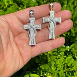 Classic But Down Cross Moissanite Pendant