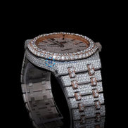 Dual Tone Moissanite Watch Gift For Him