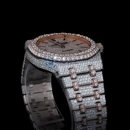 Dual Tone Moissanite Watch Gift For Him