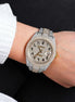 Luxury And Exclusive Dual Tone Moissanite Wrist Watch