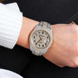 Luxury And Exclusive Dual Tone Moissanite Wrist Watch