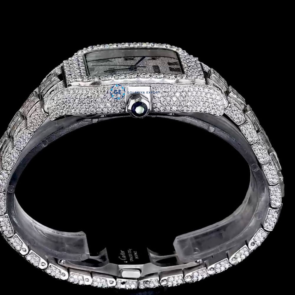 Automatic Fully Iced Out Moissanite Diamond Customize Watch
