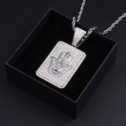 Hamsa Hand Moissanite Diamond Silver Pendant