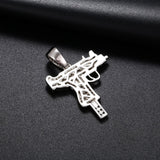 VVS1 Clarity Moissanite Diamond Gun Pendant For Men's