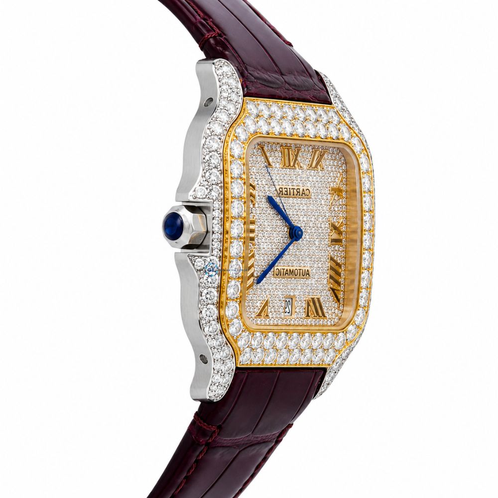 Leather Belt Moissanite Luxury Daily Wear Watch
