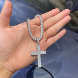 Criss Cross Iced Out Men's Pendant Moissanite Pendant