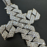 Miami Cuban Link Moissanite Cross Pendant