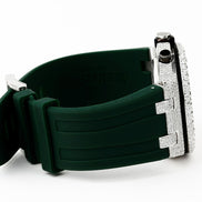 Luxury Customize Moissanite Green Belt Watch For Men's