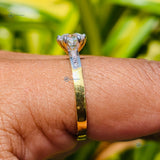 Lab Grown Round Cut Yellow Gold Wedding Ring