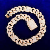 Miami Cuban Bean Link Iced Out Moissanite Chain