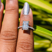 3.31CT Radiant Cut Lab Grown Diamond Engagement Ring