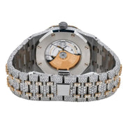 Moissanite Rain Bow Numeric Dual Tone Iced Out Watch