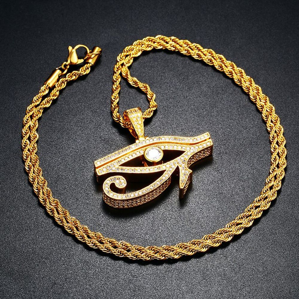 Eyes Of Horus Moissanite Diamond Men's Pendant