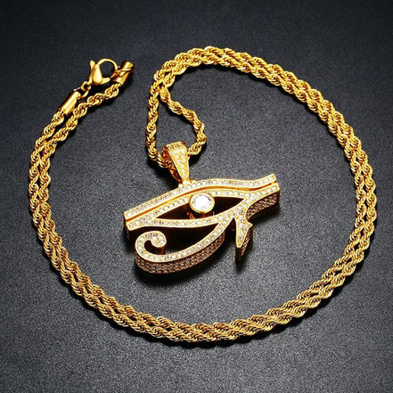 Eyes Of Horus Moissanite Diamond Men's Pendant