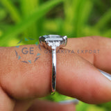 Salt And Pepper Kite Cut Diamond Ring For Women