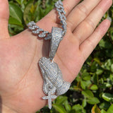 Moissanite Diamond Prayer Hands Cross Unique Pendant