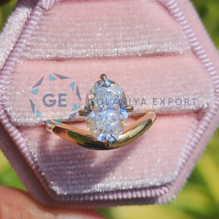 Oval Cut Solitaire Wedding Ring For Women