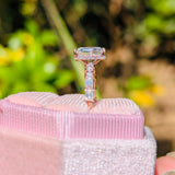 Rose Gold 2.5CT Radiant Cut Lab Grown Diamond Engagement Ring