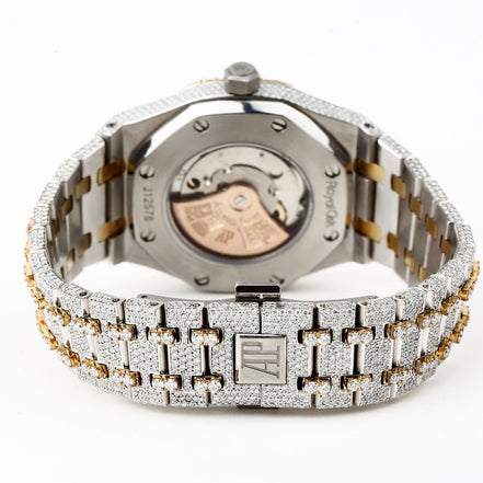 Baguette Stick Moissanite Diamond Dual Tone Watch