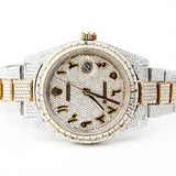 Dual Tone Moissanite Diamond Wrist Watch