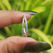 Round Cut Lab Grown Diamond Band Criss Cross Wedding Band