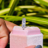 Lab Grown Radiant Cut Full Eternity Wedding Band For Women