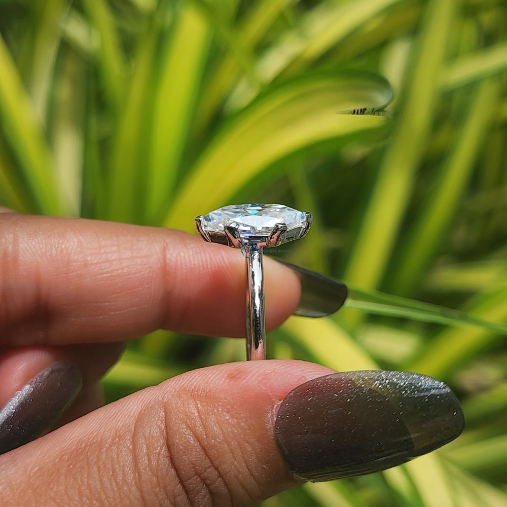 3 Carat Lab Grown Hexagon Cut Solitaire Ring