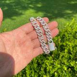 Dual Tone Moissanite Diamond Unisex Hip Hop Bracelet