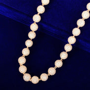 Moissanite Diamond Ball Link Chain For Men's