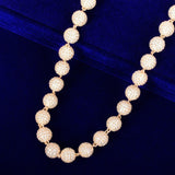 Moissanite Diamond Ball Link Chain For Men's