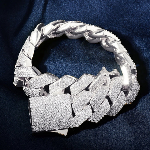 925 Sterling Silver Moissanite Iced Out Bracelet