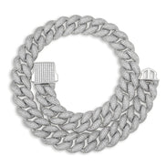 Row Link Moissanite Diamond Cuban Chain For Men's