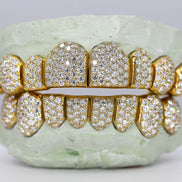8 On 8 Round Cut Moissanite Customize Grillz