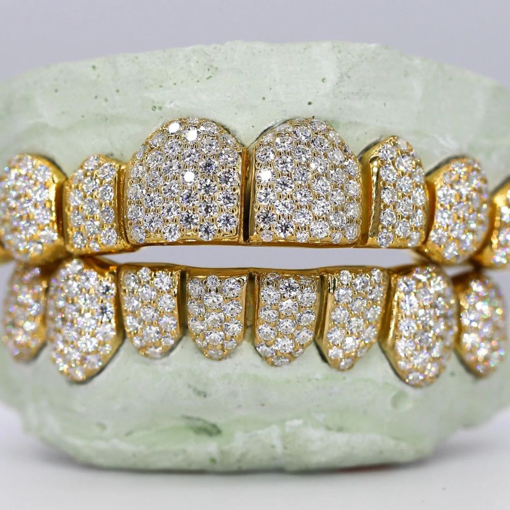 8 On 8 Round Cut Moissanite Customize Grillz