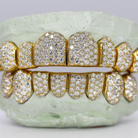 8 On 8 Round Cut Moissanite Customize Grillz