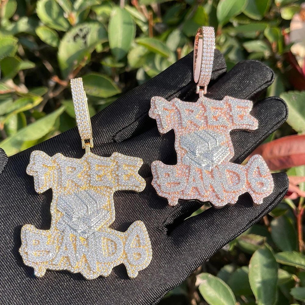 Customize Letter Moissanite Diamond Men's Pendant