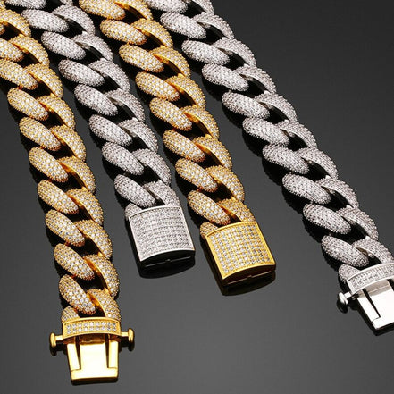 Moissanite Diamond Miami Cuban Link Iced Out Chain