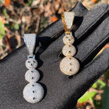Fully Iced Out Ice Snowman Hip Hop Moissanite Pendant