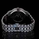 Blue Dial Stainless Steel Bust Down Automatic Watch For Men's